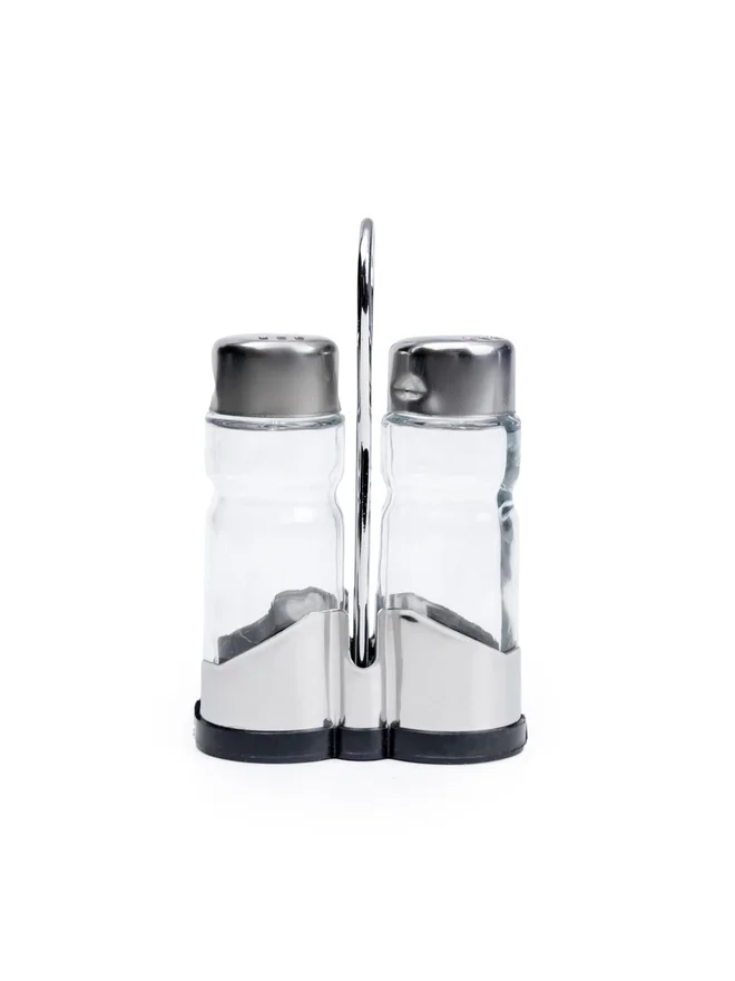 كويزين أرت Cuisine Art 2-Piece Soda Lime Glass Salt Pepper Set, 40ml
